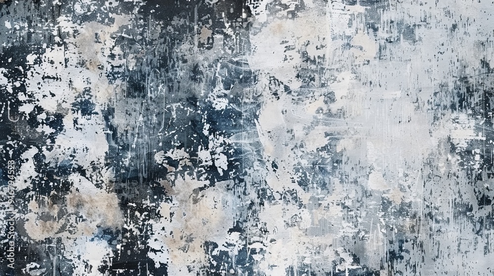 Obraz premium Abstract distressed texture with a mix of black, white, and faded blue
