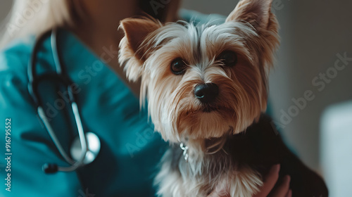 cute small dog looking at camera , given dog healtcare