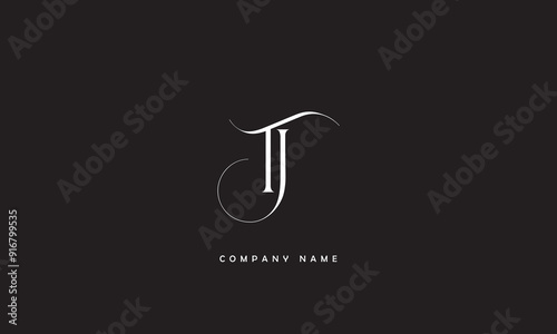 JT, TJ, J, T Abstract Letters Logo Monogram