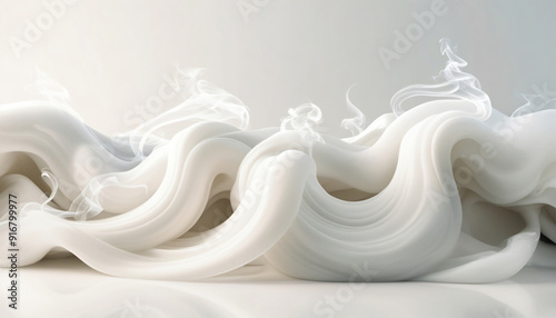 ai generated rolling white smoke background