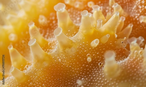 Extreme close-up of sea sponge spicules, capturing marine biomechanics and ecological diversity