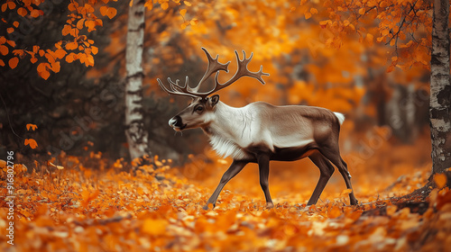 Plakat deer in the woods