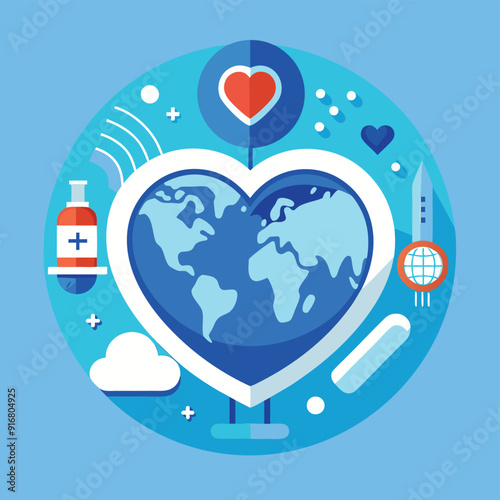heart with earth