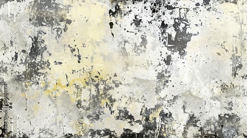 Wallpaper Mural Grunge distressed texture background with a mix of black, white, and light yellow tones Torontodigital.ca