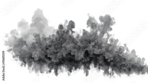 Smoke Cloud on White Background