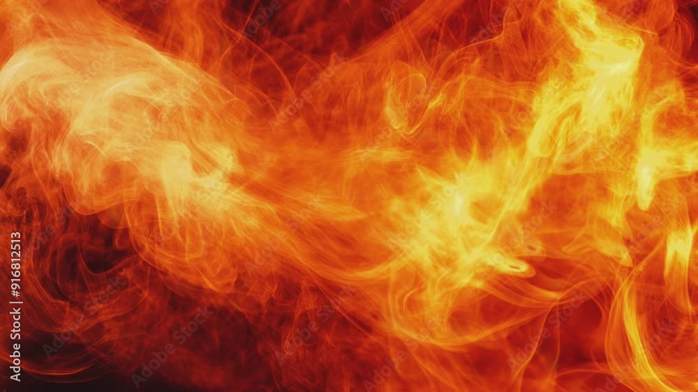 Abstract background of fiery orange and yellow smoke swirling. Abstract background of fiery orange and yellow smoke swirling.