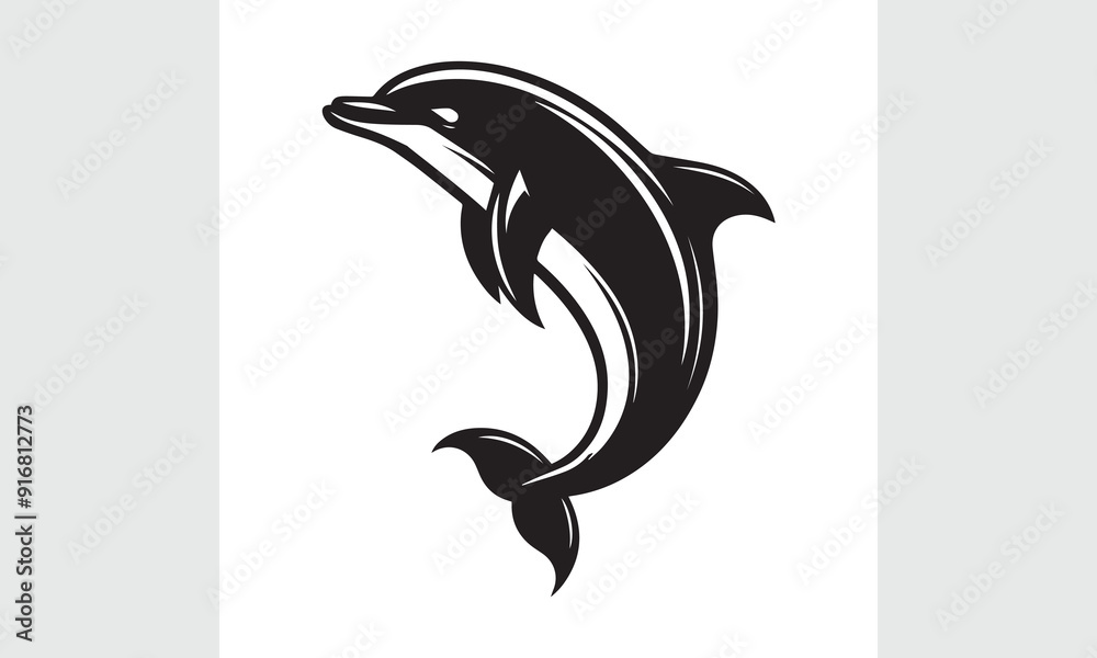 Dolphin vector, Dolphin silhouette icon Dolphin vector, Dolphin silhouette icon