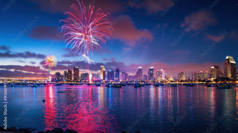 San Diego Skyline Fireworks
