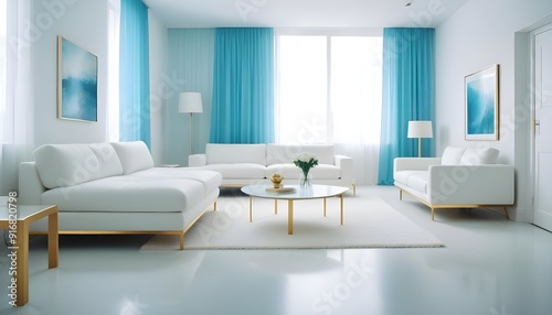 Wallpaper Mural Photo interior modern design room 3d illustration Torontodigital.ca