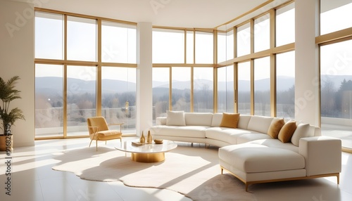 Photo interior modern design room 3d illustration