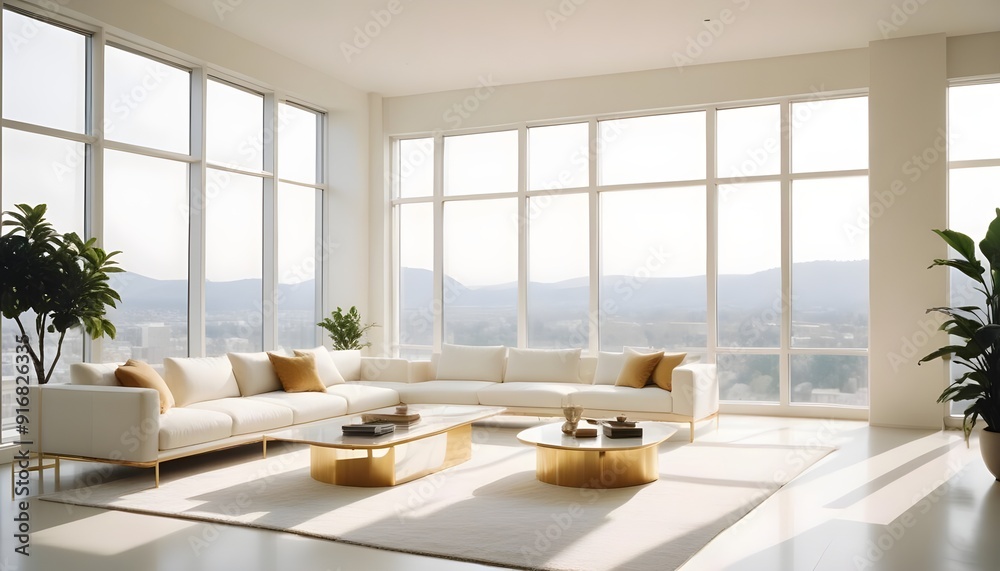 Fototapeta premium Photo interior modern design room 3d illustration