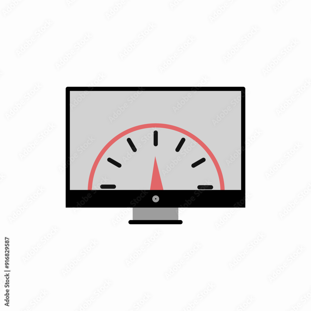 speedometer display tv icon sign speedometer display tv icon sign