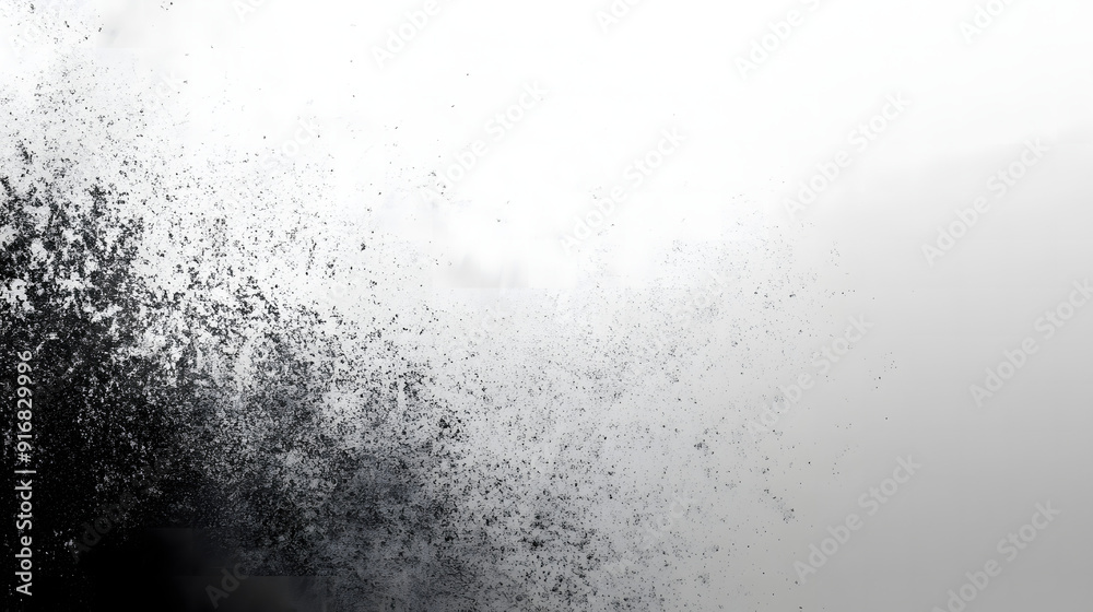 Abstract noise texture featuring a grey to black gradient with white highlights, creating a grainy monochrome background for a banner or design backdrop Abstract noise texture featuring a grey to black gradient with white highlights, creating a grainy monochrome background for a banner or design backdrop