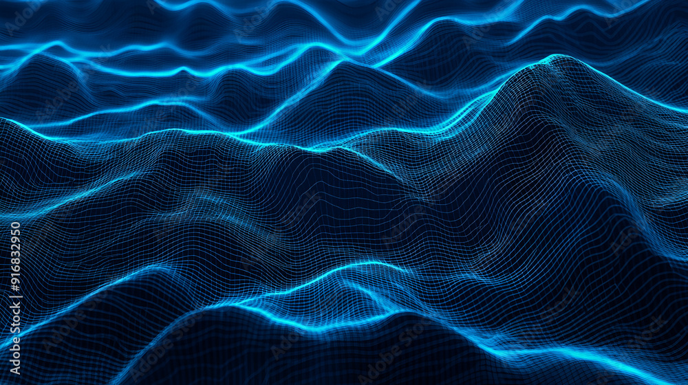 Digital Landscape with Technology Grid, Futuristic Mountain Terrain Abstract topographic lines The stylized height of the topographic contour in lines and contours, Generative AI Digital Landscape with Technology Grid, Futuristic Mountain Terrain Abstract topographic lines The stylized height of the topographic contour in lines and contours, Generative AI
