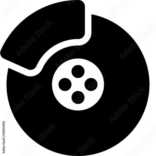 brake black solid icon
