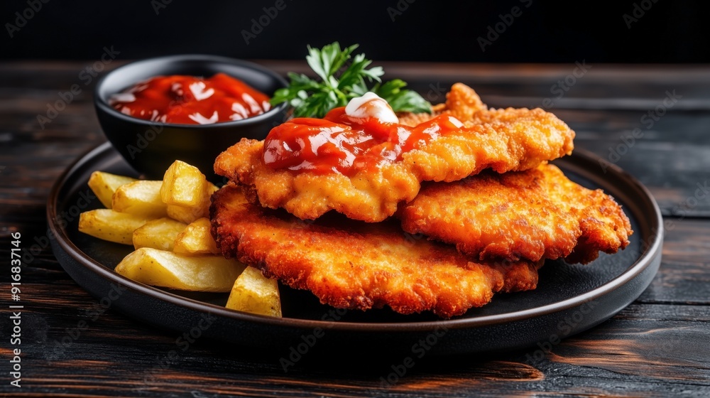 Fototapeta premium Schnitzel - Traditional Austrian food
