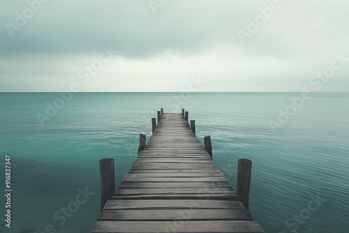 A wooden beach pier leading into turquoise water of the maldives. Maldives on a tropical beach scene