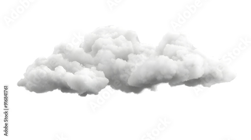 White clouds isolated on transparent background