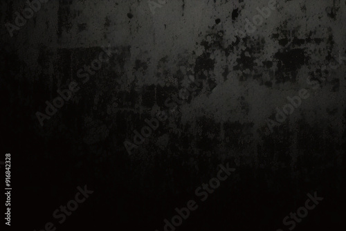 Abstract Black wall texture for pattern background. wide panorama picture. Black wall texture rough background dark concrete floor or old grunge background with black