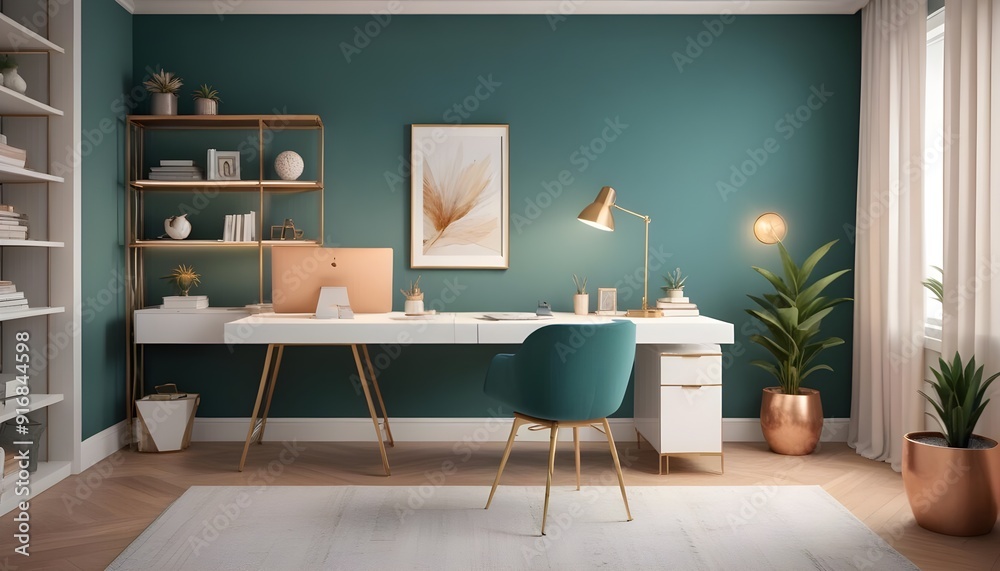 Fototapeta premium Photo interior modern design room 3d illustration