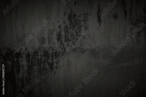 Old wall texture cement dark black gray background abstract grey color design are light with white gradient background.