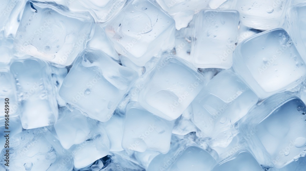 Ice cubes with water drops background Ice cubes with water drops background