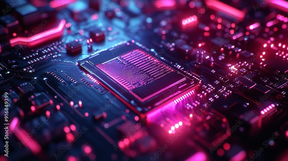 Close-up of a Microchip Circuit Interior of a Computer Close-up of a Microchip Circuit Interior of a Computer
