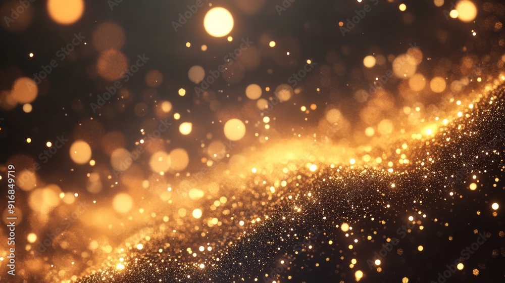 Obraz premium golden christmas lights