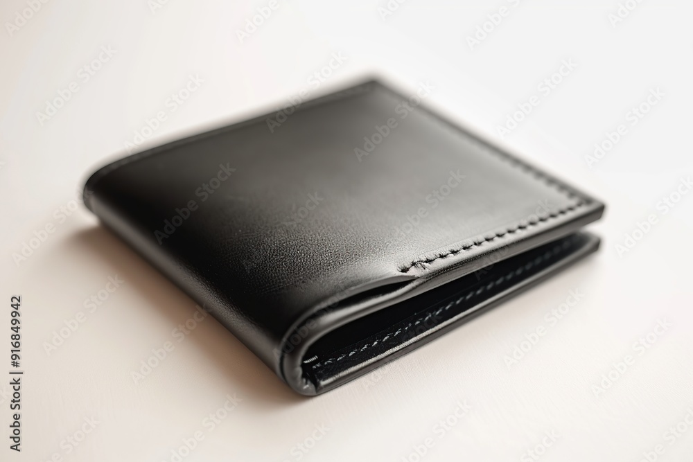 New leather wallet isolated on white background New leather wallet isolated on white background