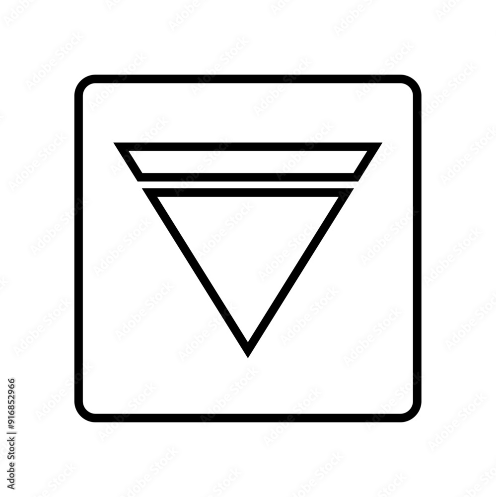 media player eject button icon simple, line vector isolated on white background. trendy and modern design media player eject button icon simple, line vector isolated on white background. trendy and modern design
