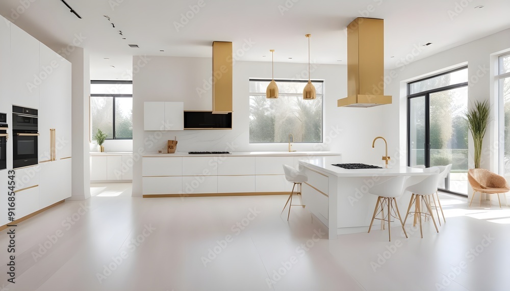 Fototapeta premium Photo interior modern design room 3d illustration