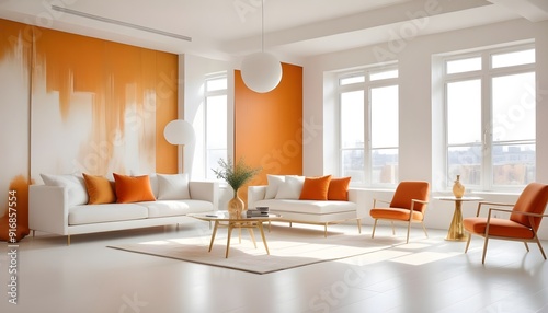 Photo interior modern design room 3d illustration