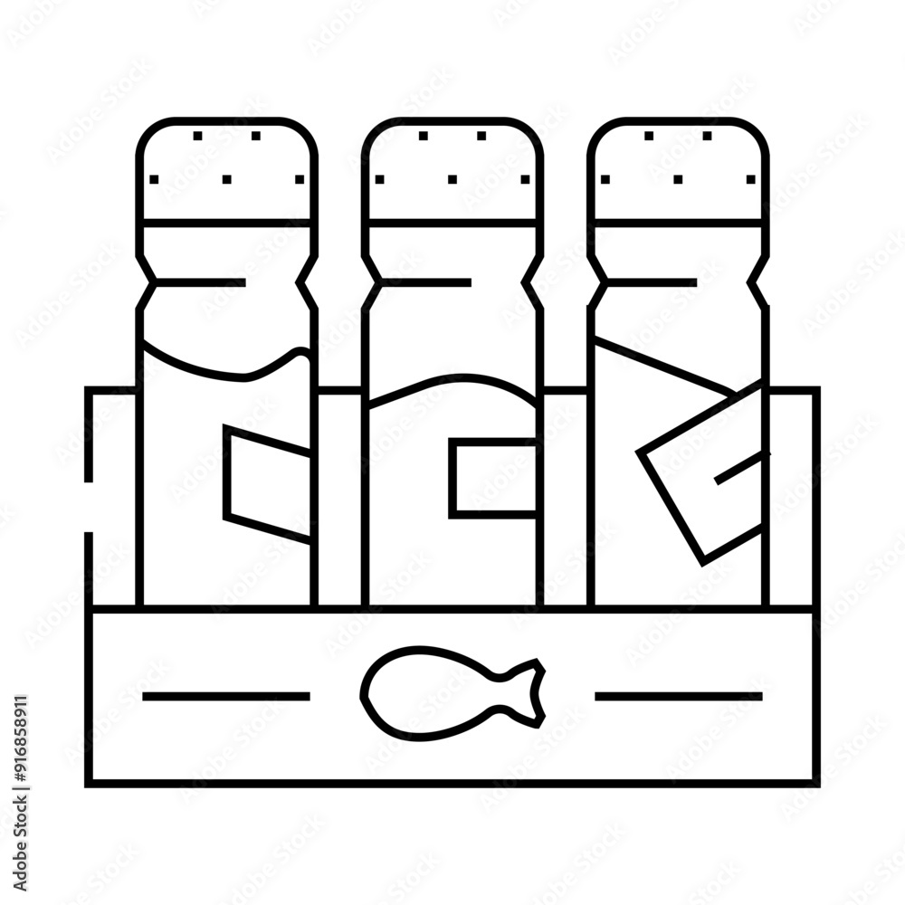 spices for fish line icon vector. spices for fish sign. isolated contour symbol black illustration spices for fish line icon vector. spices for fish sign. isolated contour symbol black illustration