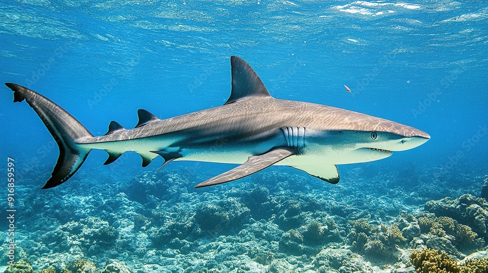 Fototapeta premium Shark: Majestic and Powerful Marine Predator