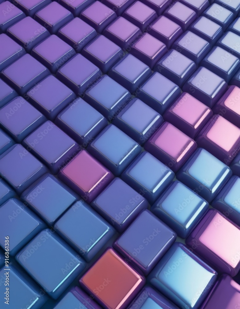 3D grid blue and purple cubes, with single orange cube in the bottom right corner. 3D grid blue and purple cubes, with single orange cube in the bottom right corner.