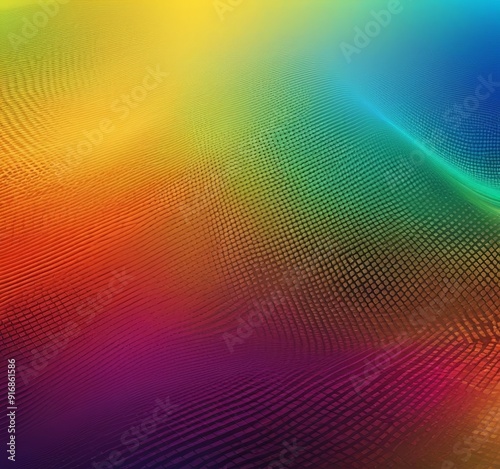 vibrant abstract features gradient colors, transitioning from yellow to blue, orange, and purple, with subtle