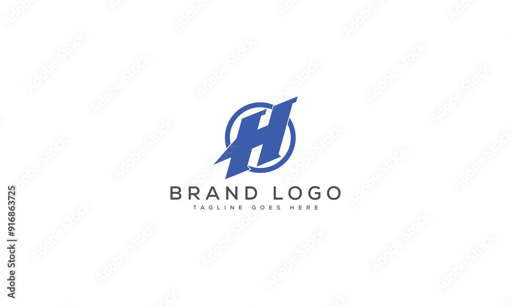 letter H logo design vector template design for brand.