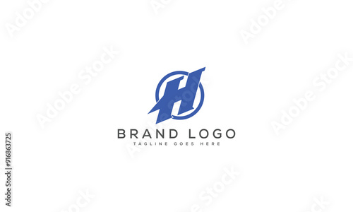 letter H logo design vector template design for brand.