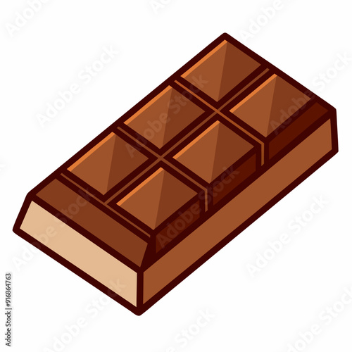 A Single Bar of Milk Chocolate with Squares