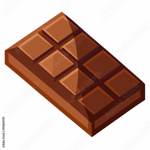 A single chocolate bar with nine squares