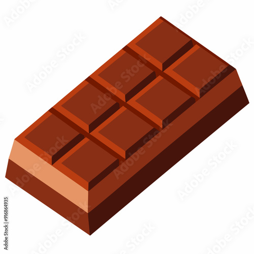 Isometric Illustration of a Chocolate Bar