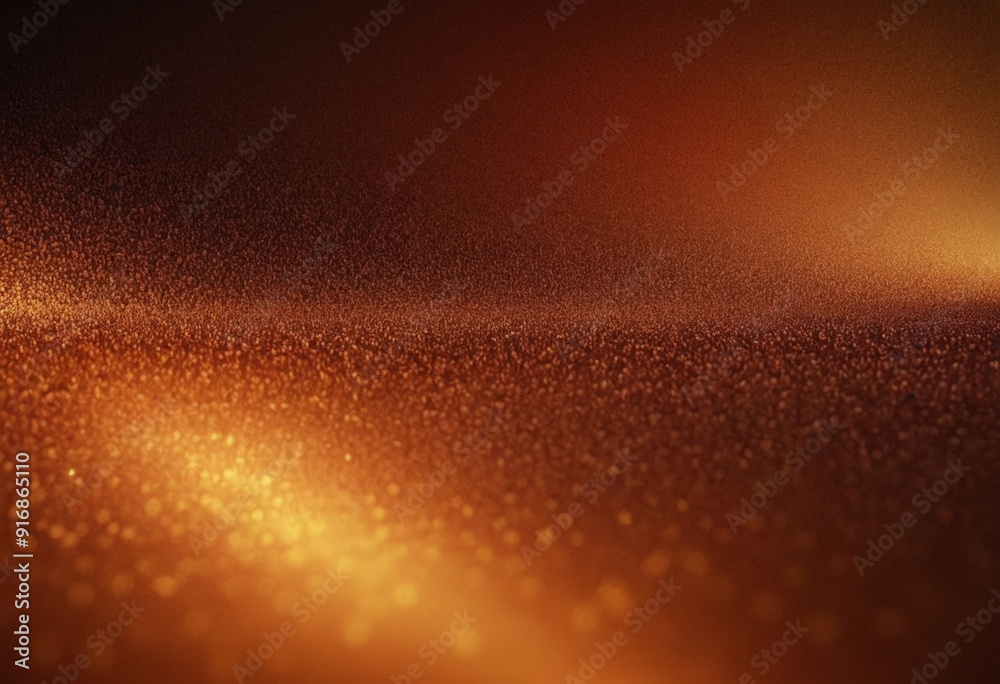gradient background transitions from deep brown at the top to warm orange at the bottom, with small white gradient background transitions from deep brown at the top to warm orange at the bottom, with small white