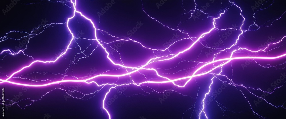 digital lightning bolt, with bright purple glow and dynamic, energetic appearance.