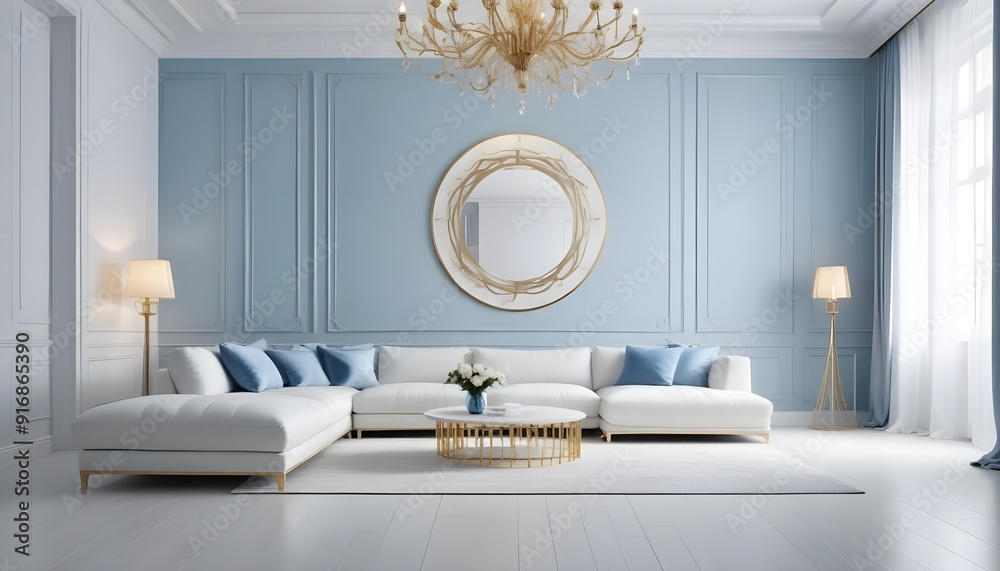 Fototapeta premium Photo interior modern design room 3d illustration