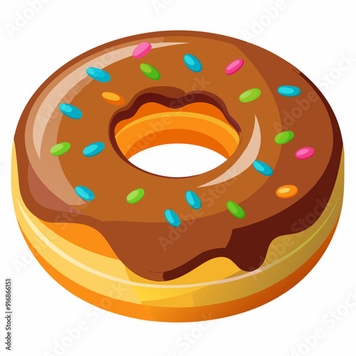 Chocolate Glazed Donut with Sprinkles