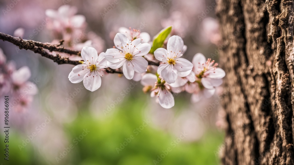 Obraz premium A blooming garden in spring.