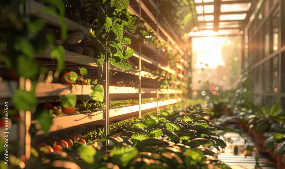 Eco-friendly urban farm using vertical farming techniques Eco-friendly urban farm using vertical farming techniques