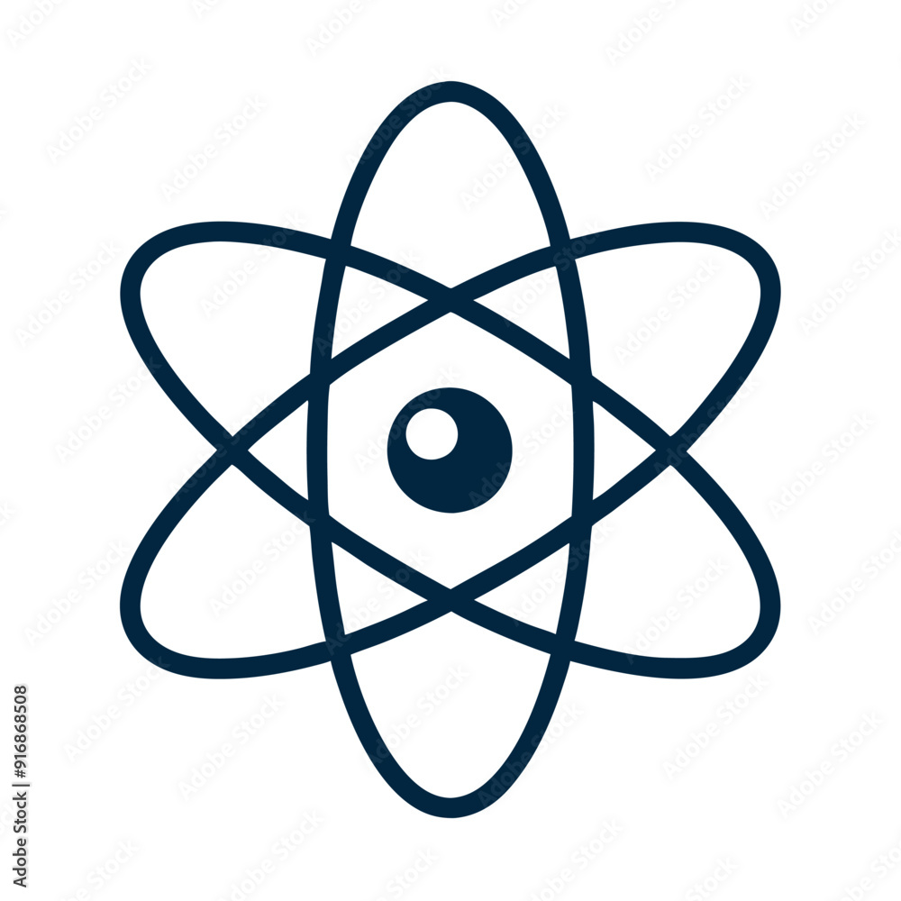 Atom symbol icon vector illustration Atom symbol icon vector illustration