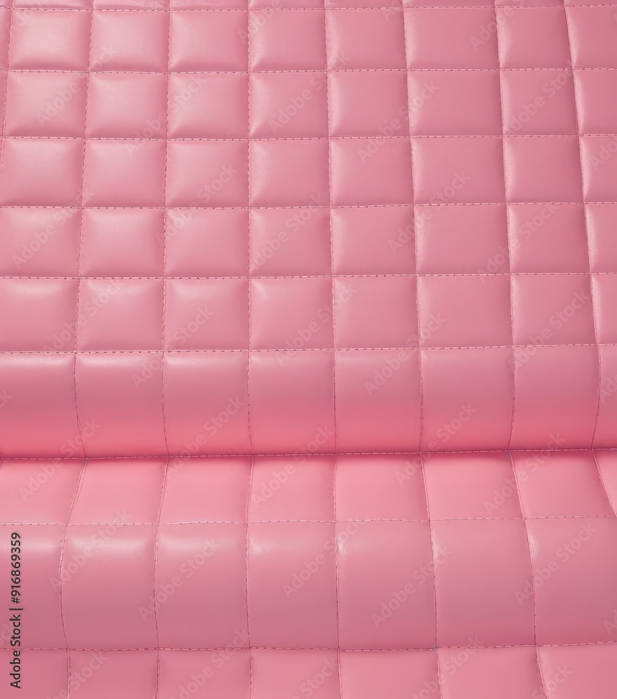 close-up view pink, textured fabric surface, with grid-like pattern small squares. close-up view pink, textured fabric surface, with grid-like pattern small squares.