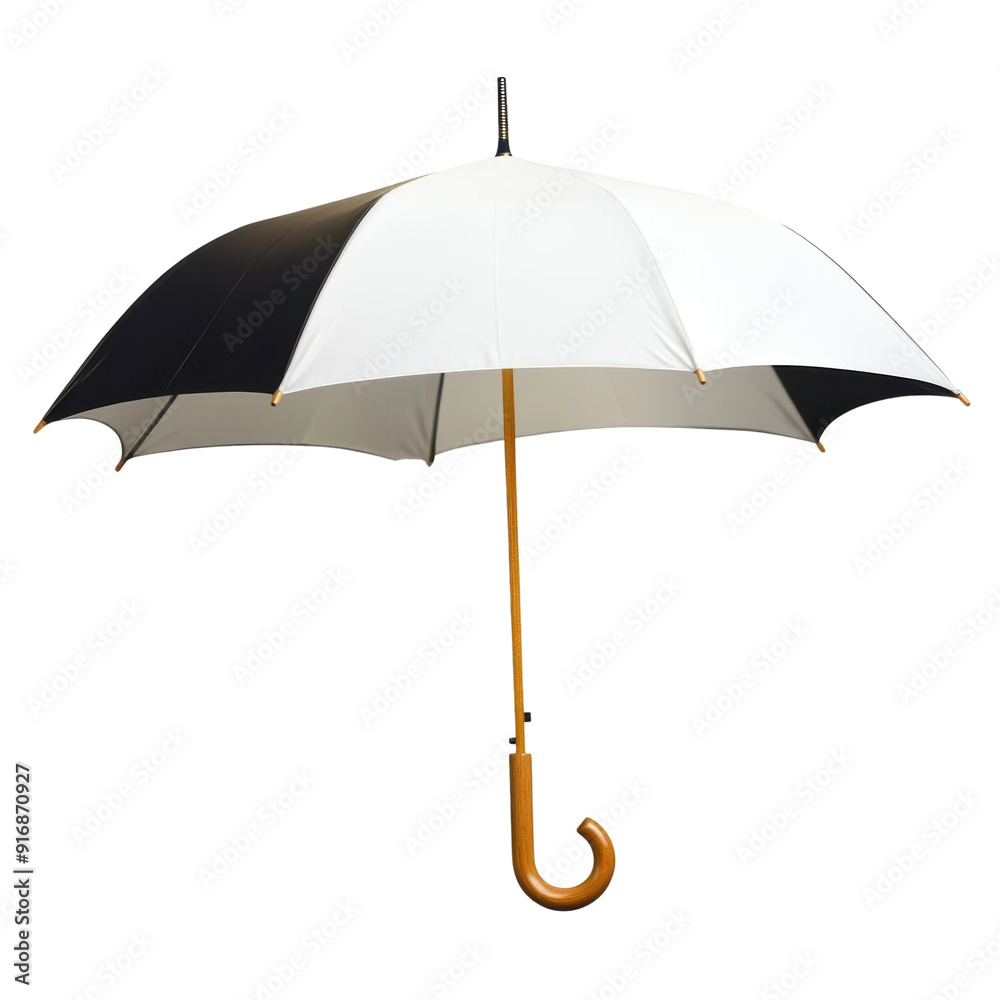 Stylish black and white umbrella. Stylish black and white umbrella.